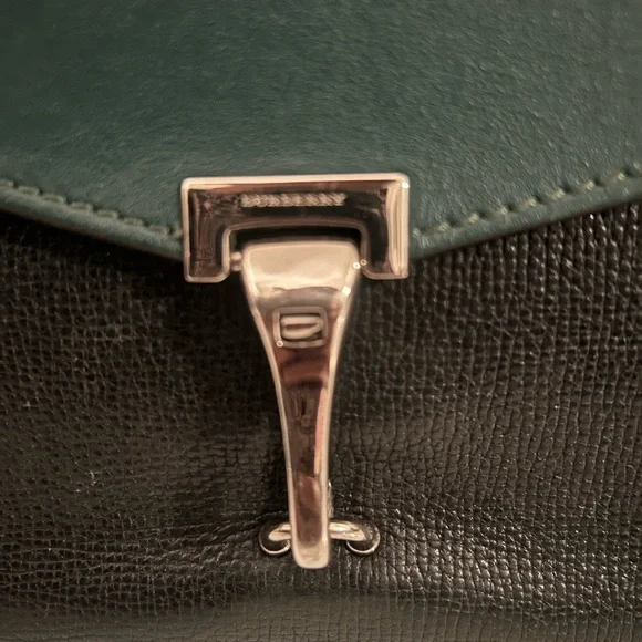 Burberry Dark Green/Black Macken Leather Handbag - Picture 5 of 8